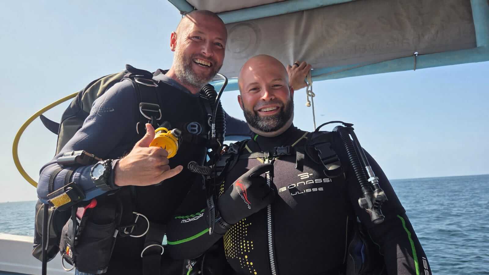 Simeon on dive boat